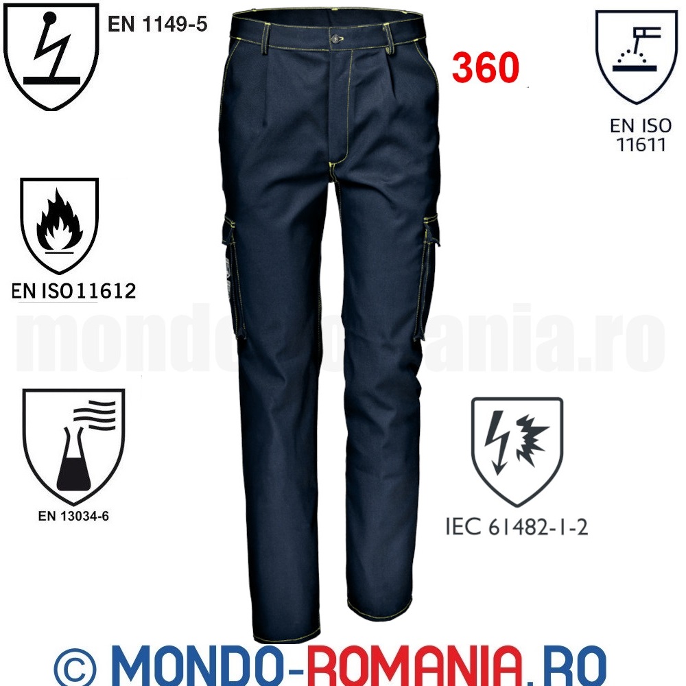 Pantaloni ignifugi, antistatici, arc electric, antichimici - POLYTECH FORTE Multi Protection 360